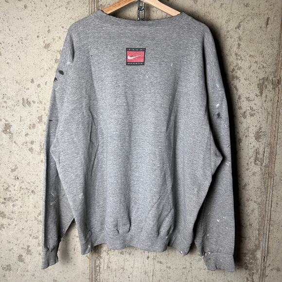 Kansas University Jayhawks Nike White Tag 90s XL Distressed Crewneck - Picture 5 of 5